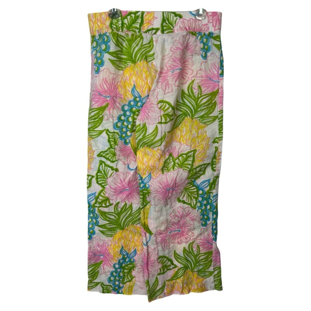 LILLY PULITZER WOMEN’S LINEN PANT SZ M - Picture 2 of 8